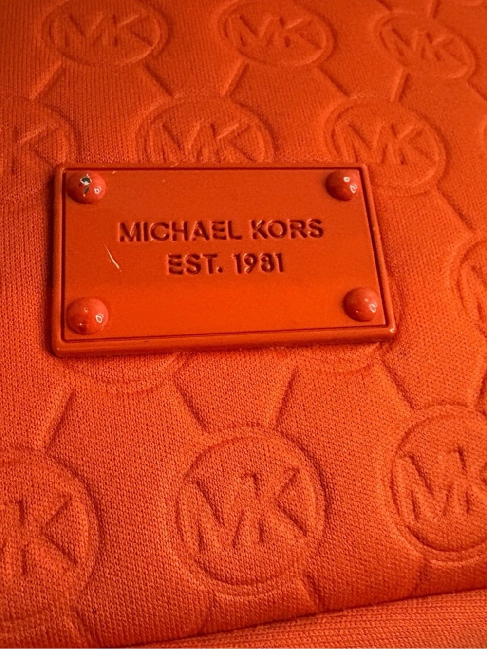Michael Kors Orange Crossbody iPad case - Picture 3 of 8